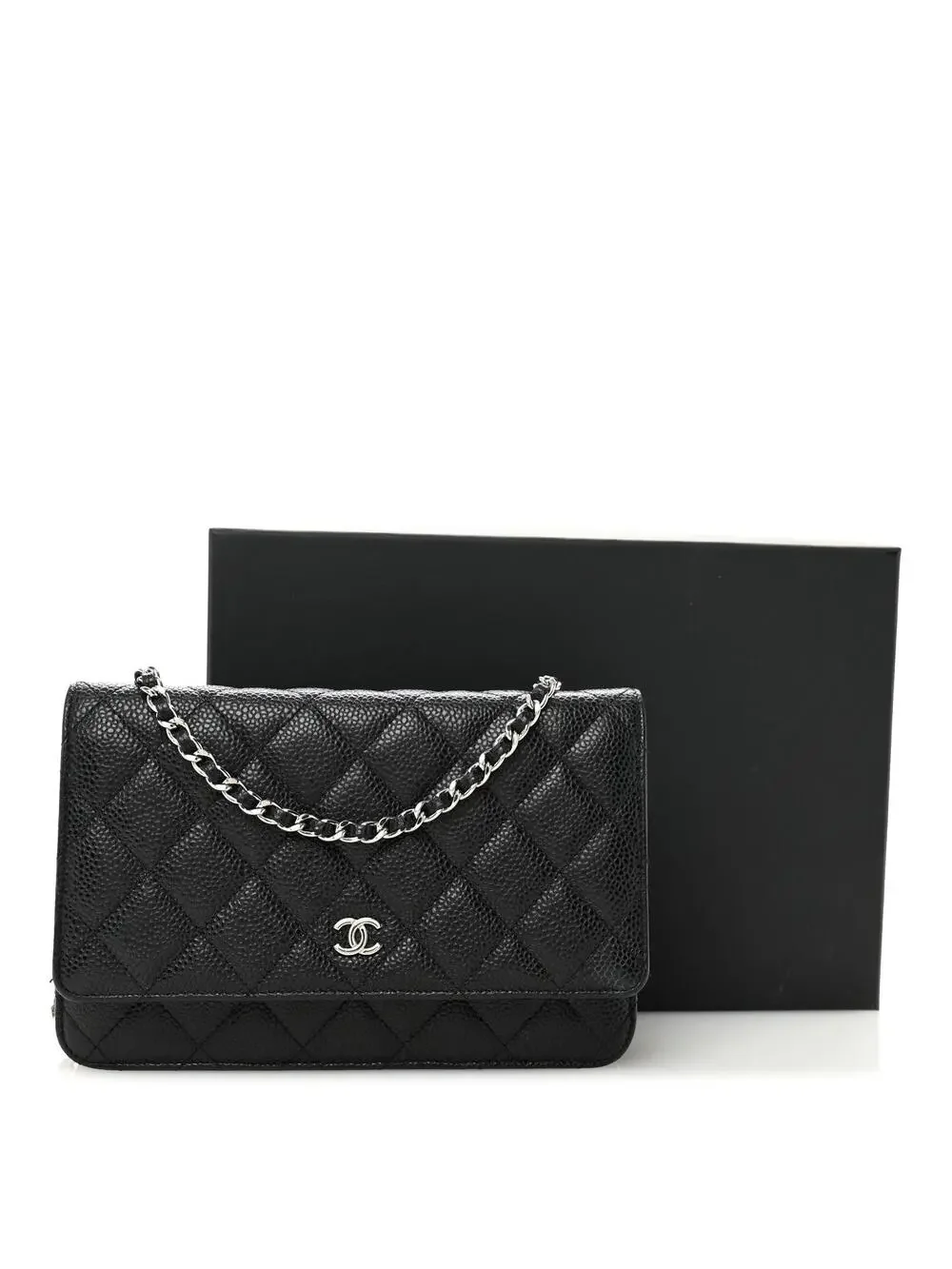 Chanel Caviar Quilted Wallet On Chain #339687C29B